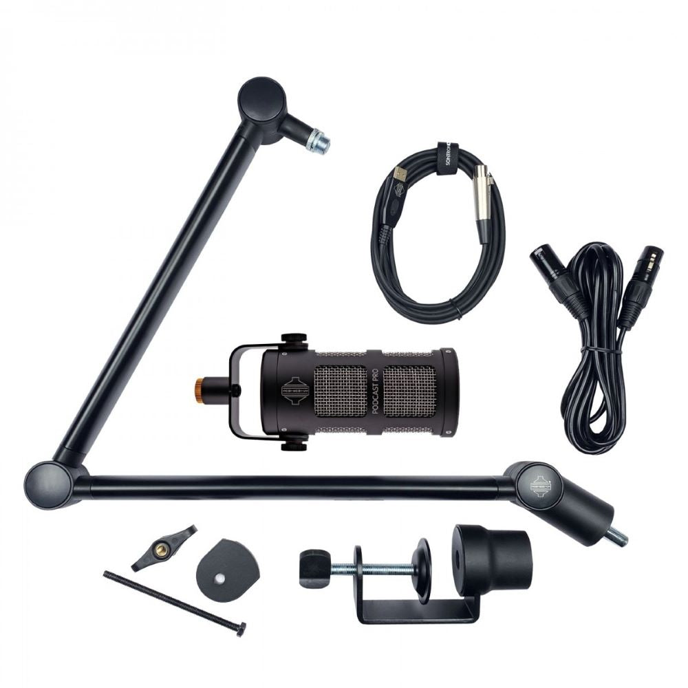 Sontronics Voicecasting Pack - Podcast Pro Microphone with Boom Arm
