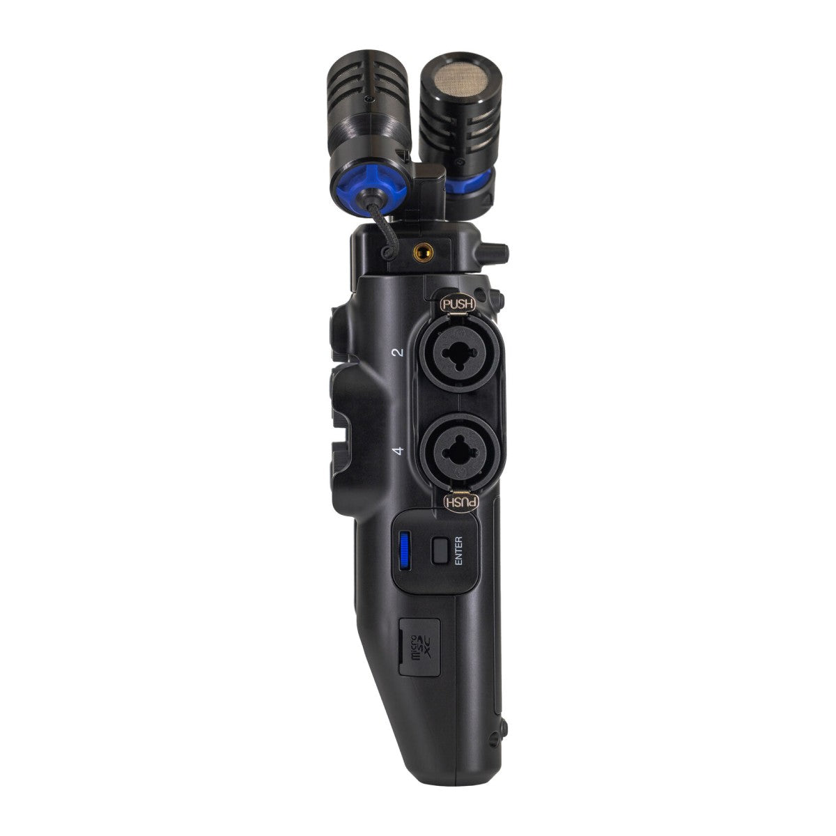 Black gas regulator with multiple outlets on a white background
