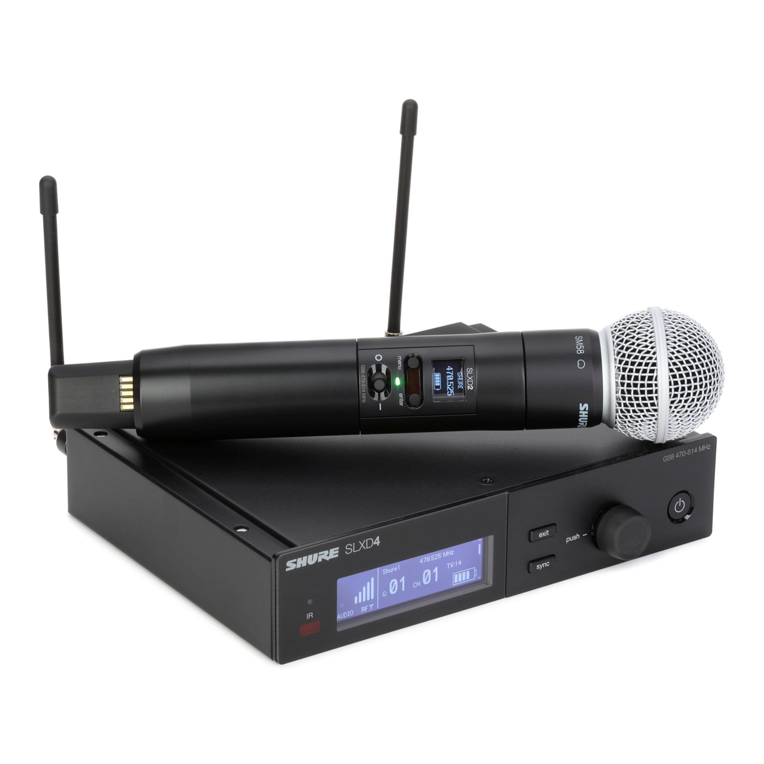 Shure SLXD24/SM58 Digital Wireless Handheld Microphone System with SM58 Capsule