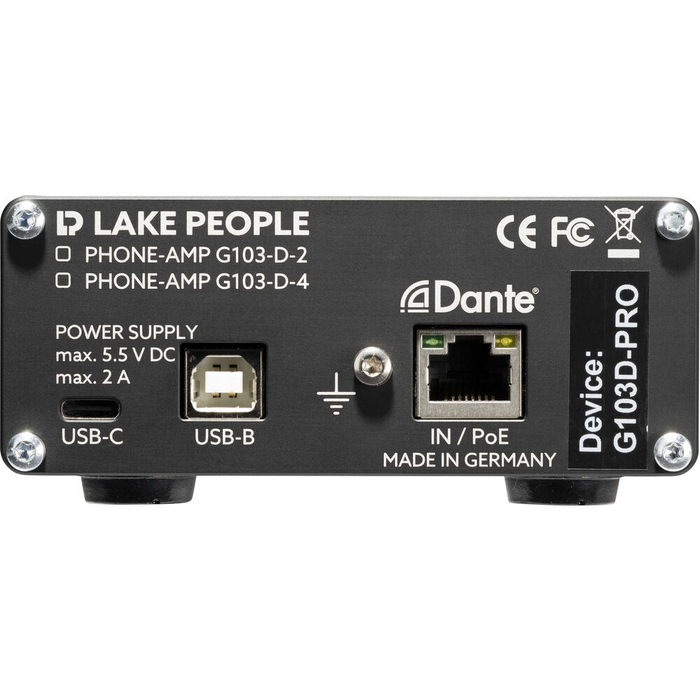 LAKE PEOPLE G103-D4 Dante Headphone Amp - Coming Soon