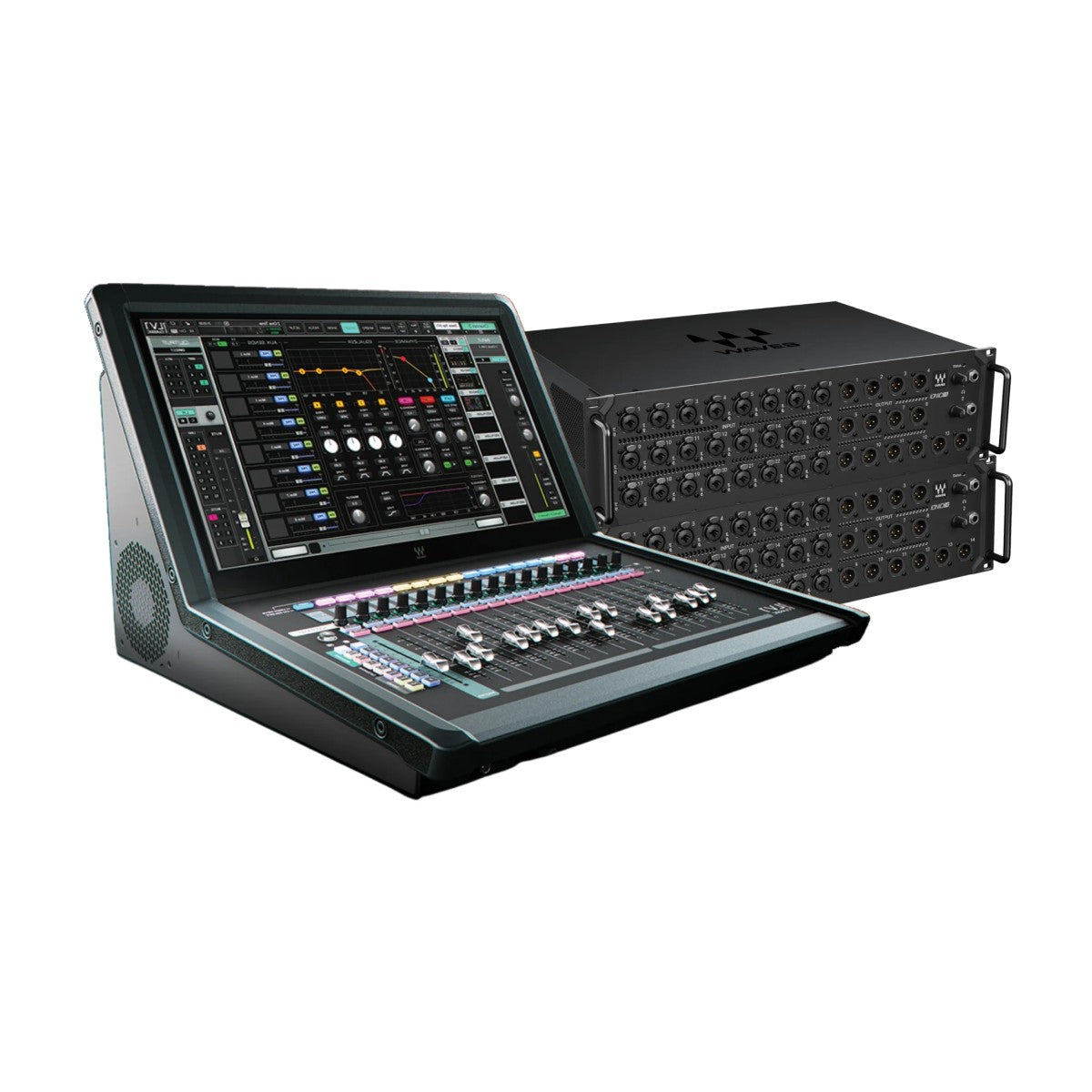 Waves eMotion LV1 Classic 64-Ch Digital Mixer with 2 Ionic 24 Stageboxes