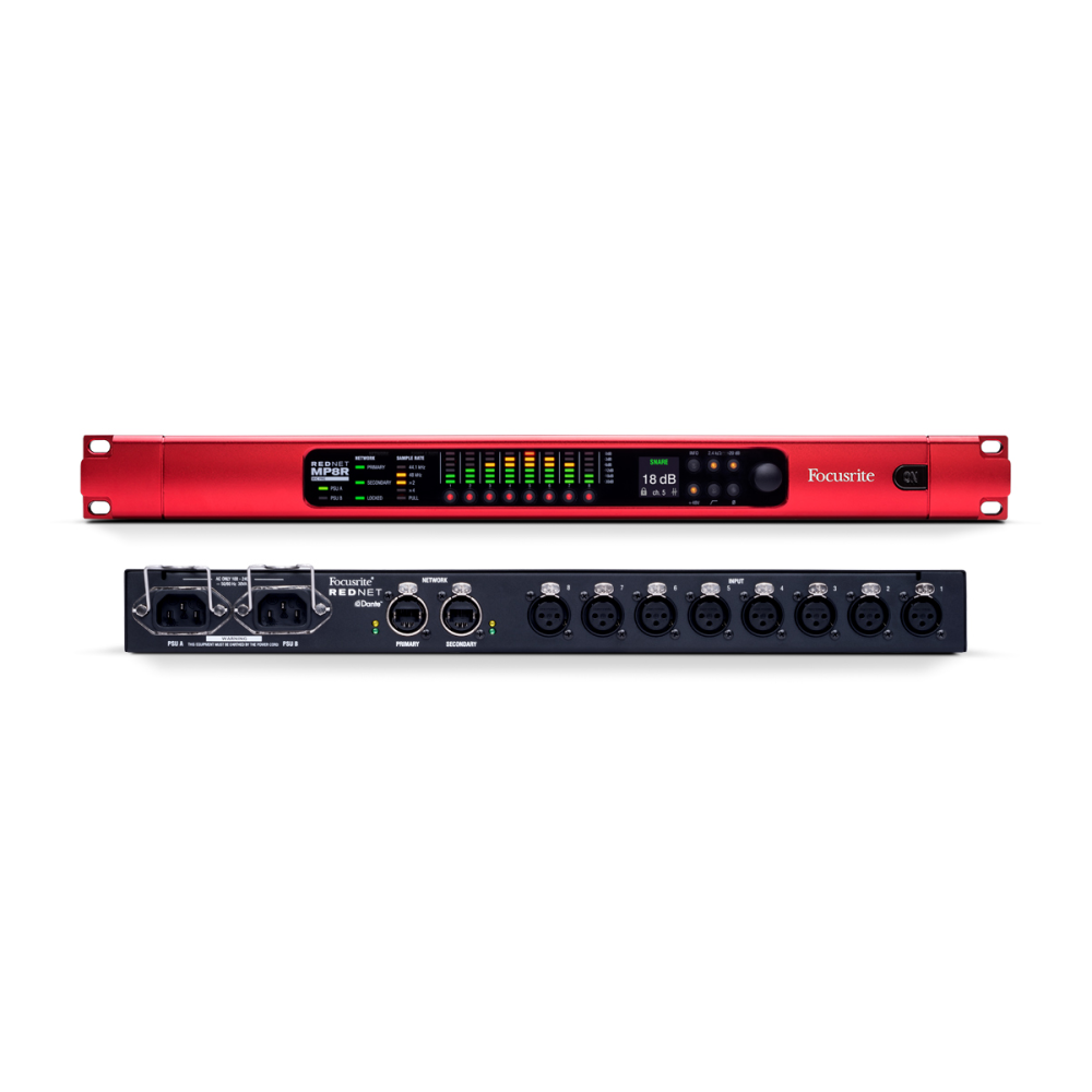 Focusrite RedNet MP8R - 8 Channel Mic Pre and A/D with Redundancy