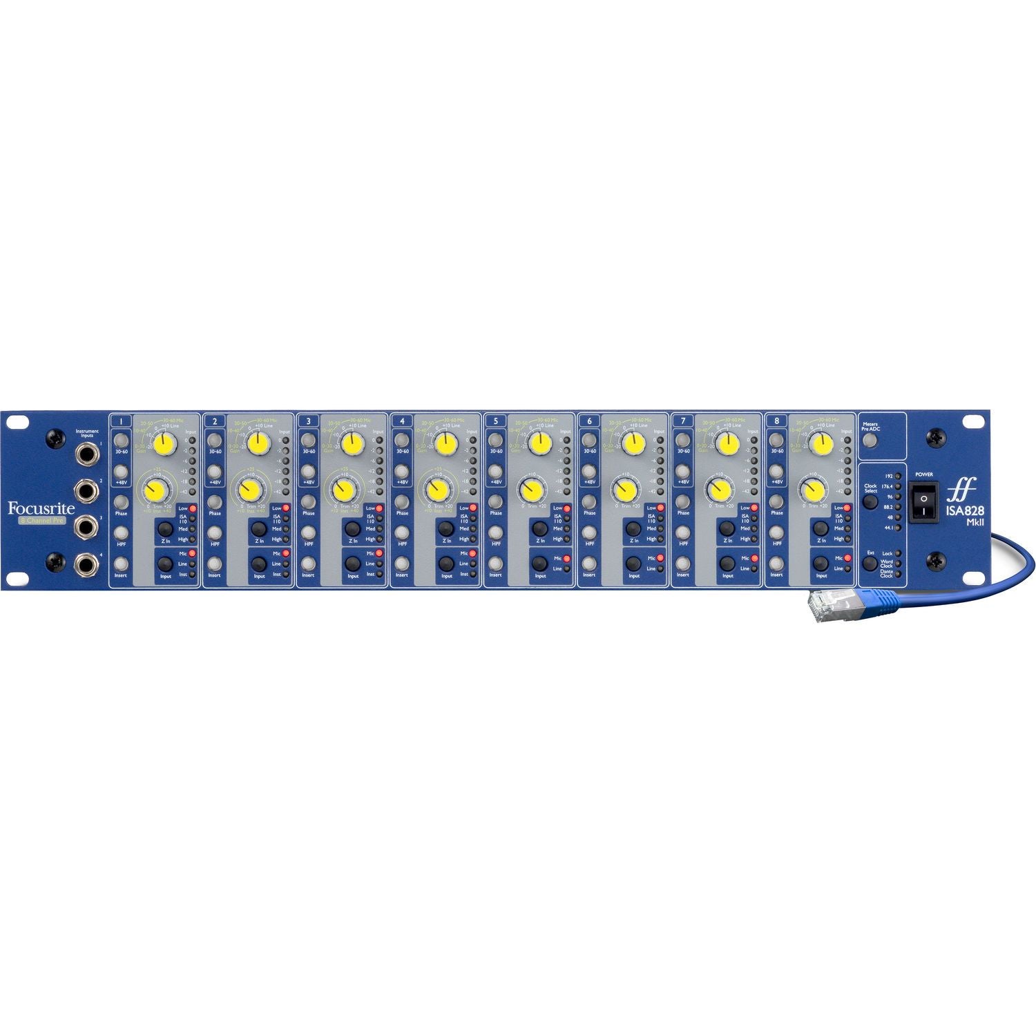 Focusrite ISA828 MKII 8-channel Mic Preamp + A-D Card - Dante