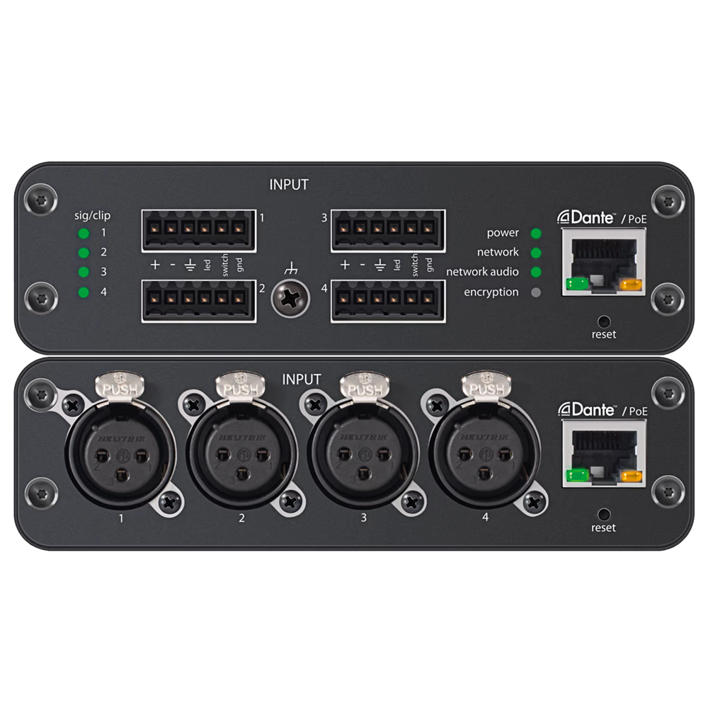 Shure ANI4IN-XLR Dante Audio Network Interface - Special Order