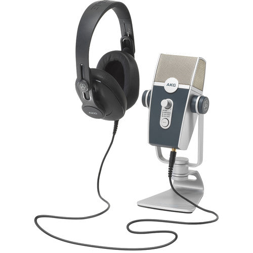 AKG Podcaster Essentials Lyra USB Microphone & AKG K371 Headphones