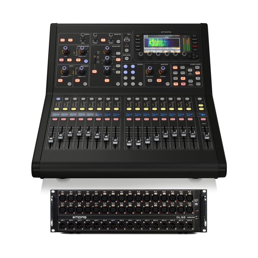 Midas M32R Live Digital Mixer with DL32 Stage Box Bundle