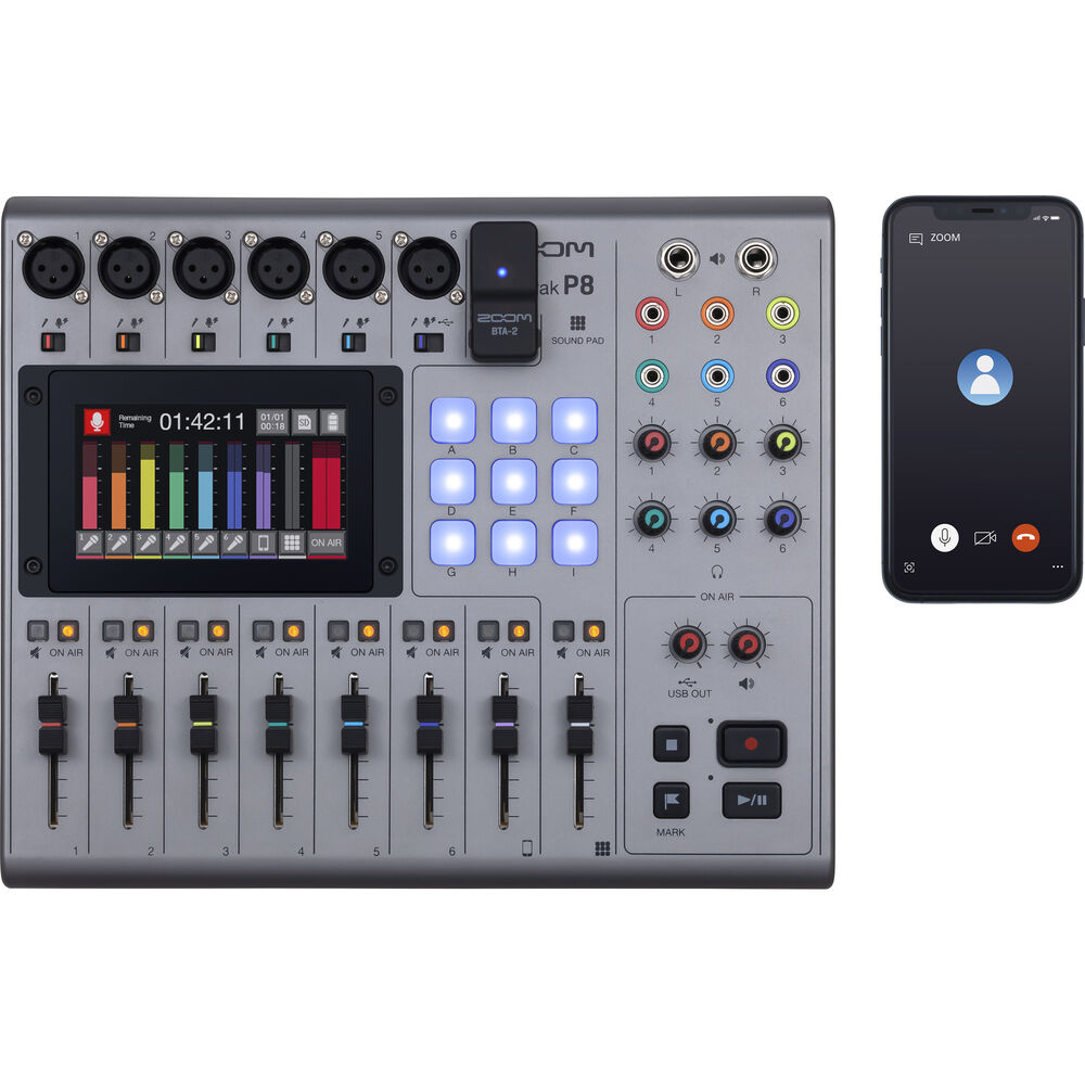 Zoom PodTrak P8 Portable Multitrack Podcast Recorder