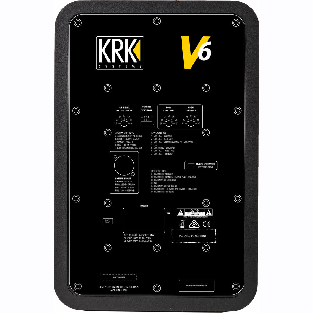 KRK V6 Series 4 6.5" Studio Speaker - Single